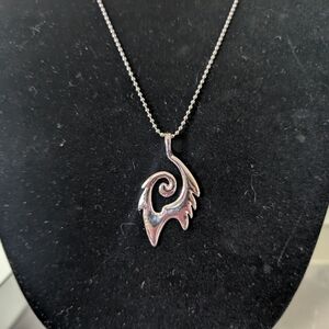 Tribal Silver Pendant Necklace